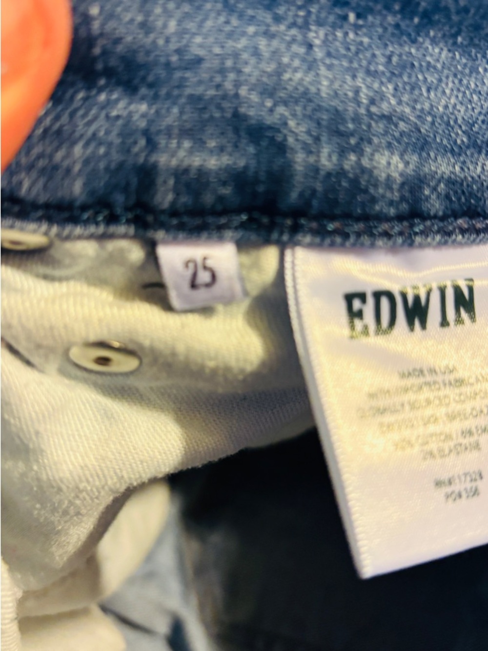 Edwin Blue Denim Jeans size 25 - Picture 8 of 8